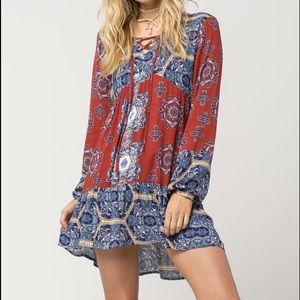 Socialite Boho Lace Up Dress